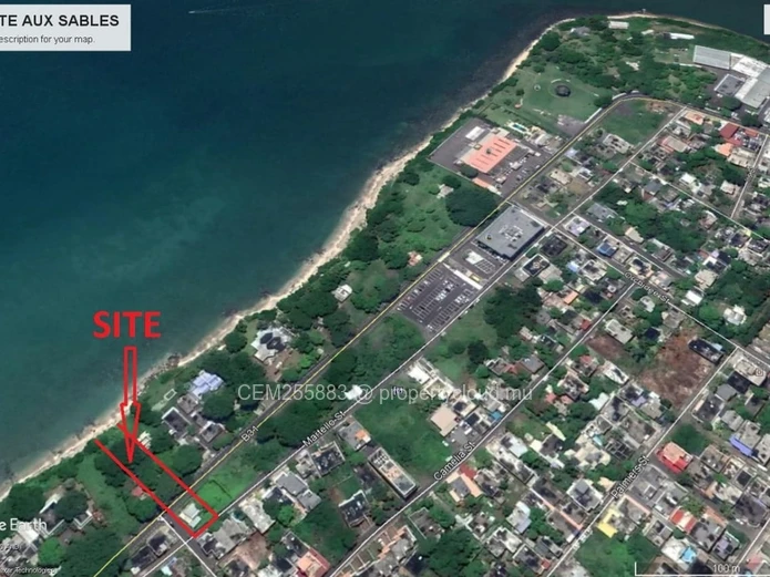 58 perches – Beachfront Land for Sale in Pointe aux Sables