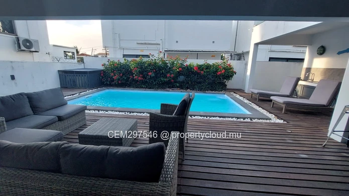 Fully Furnished modern spacious villa with pool for rent in Trou aux Biches